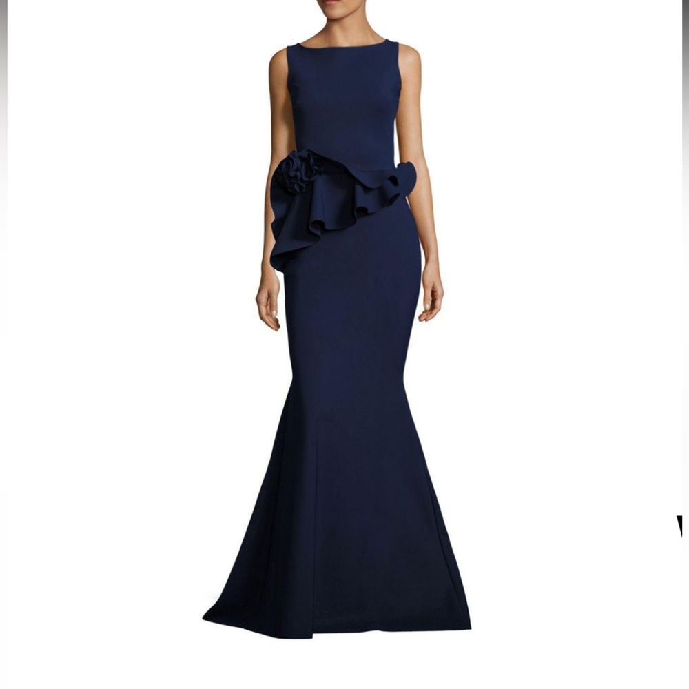 Chiara boni blue mermaid gown